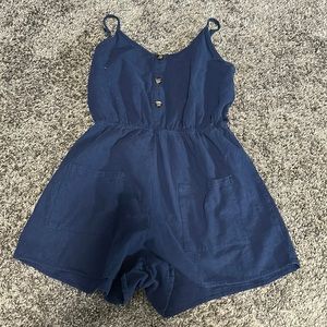 Navy Romper